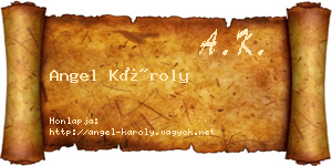 Angel Károly névjegykártya